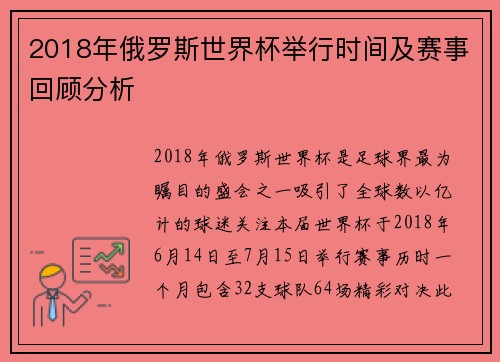 2018年俄罗斯世界杯举行时间及赛事回顾分析